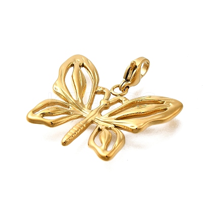 Butterfly 304 Stainless Steel Pendant Decorations STAS-R159-25G-1