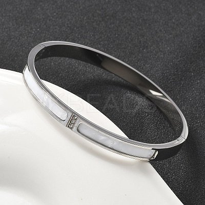 304 Stainless Steel Rhinestone Bangles for Women BJEW-Z092-07P-1