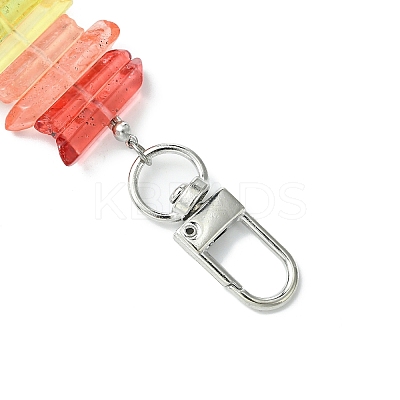 Dyed Colorful Natural Quartz Crystal Chakra Prism Link Bag Extender Chains FIND-JF00145-1