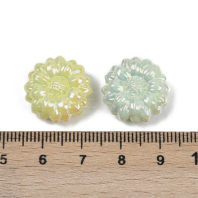 UV Plating Opaque Acrylic Beads MACR-L007-06B-1