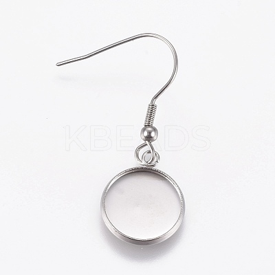 Stainless Steel Dangle Earrings EJEW-WH0001-A03-1