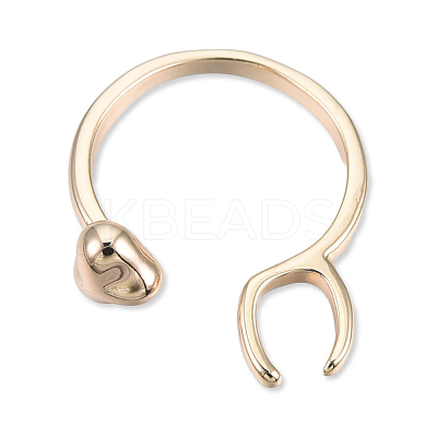Brass Open Cuff Ring Cadmium Free & Nickel Free & Lead Free RJEW-N039-04LG-1