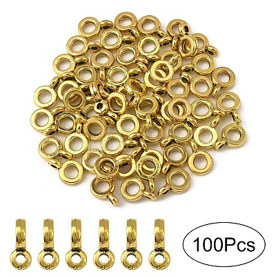 60Pcs Tibetan Style Tube Bails FIND-YW0001-59AG-1