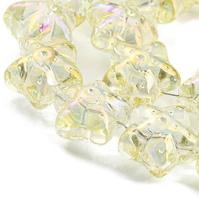 Full Rainbow Plated Electroplate Transprarent Glass Beads Strands EGLA-G037-07A-FR01-1