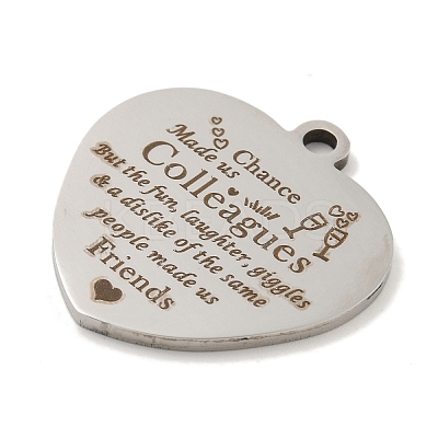 Non-Tarnish 201 Stainless Steel Pendants STAS-L079-25P-07-1