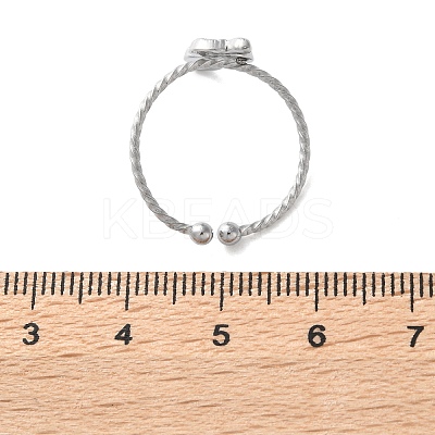 304 Stainless Steel Cuff Rings for Women LS-RJEW-B118-01P-1