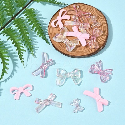 70Pcs 7 Styles Opaque & Transparent Acrylic Beads MACR-FS0002-14-1