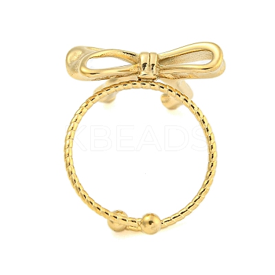 Ion Plating(IP) 304 Stainless Steel Open Cuff Rings for Women LS-RJEW-S409-01G-03-1