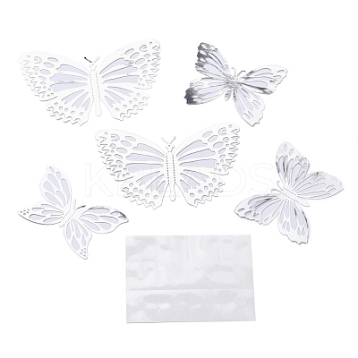 3 Sets 3 Style 3D Acrylic Mirrors Wall Stickers DIY-AR0001-93-1