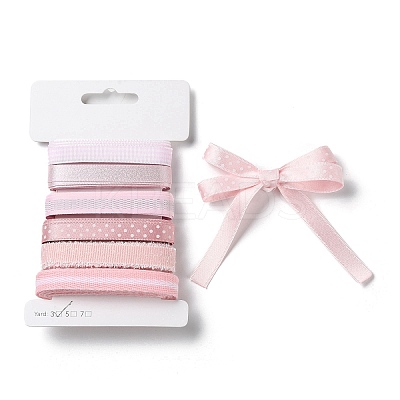 18 Yards 6 Styles Polyester Ribbon SRIB-Q022-D09-1