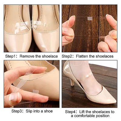 12 Pairs 3 Style Transparent TPU Rubber Shoelace FIND-FG0002-33-1