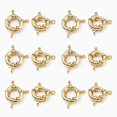 Rack Plating Brass Spring Ring Clasps X-KK-D399-A-G-NF-1