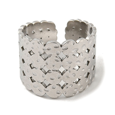 Non-Tarnish 304 Stainless Steel Wide Band Ring RJEW-C067-04P-1