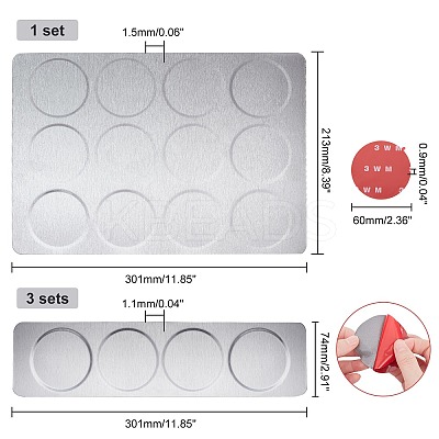 4 Sets 2 Style 430 Stainless Steel Base FIND-CA0003-42-1