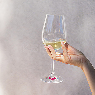 48Pcs 24 Colors Brass Wine Glass Charms AJEW-GO00008-1