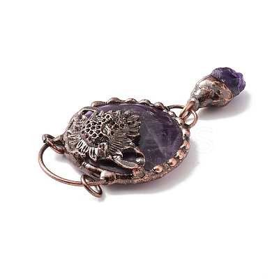Natural Amethyst Big Pendants G-I324-15R-1