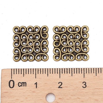 Tibetan Style Filigree Links TIBEP-EA166YKG-AB-LF-1
