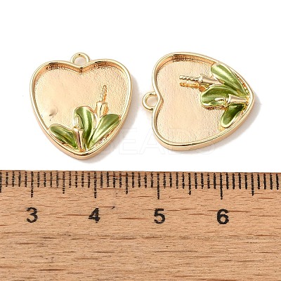 Brass Enamel Pendants KK-S368-10G-1