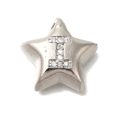 Rack Plating Brass Micro Pave Cubic Zirconia Pendants KK-I722-05P-I-1