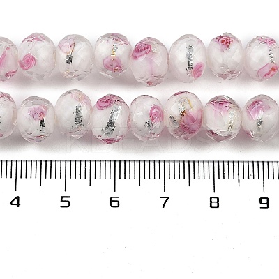 Handmade Gold Sand Lampwork Beads Strands LAMP-R141-10mm-24-1