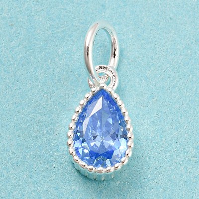 925 Sterling Silver Birthstone Charms STER-G035-01B-03-1
