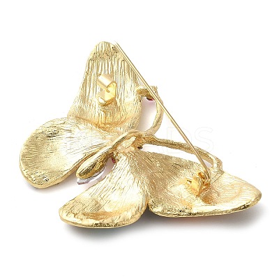 Butterfly Pave Colorful Rhinestone Brooch JEWB-G034-05G-1
