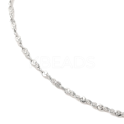 Non-Tarnish 304 Stainless Steel Serpentine Chain Necklace for Women NJEW-G104-07P-1