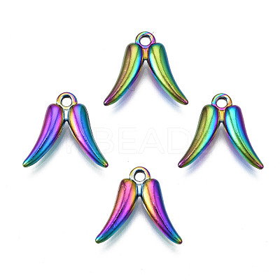 Rack Plating Rainbow Color Alloy Charms PALLOY-S180-326-1