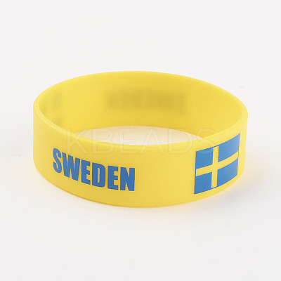 Silicone Wristbands Bracelets X-BJEW-K168-01H-1