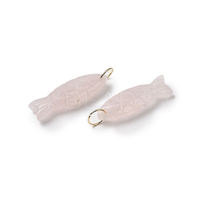 Natural Rose Quartz Carved Pendants G-G314-01G-04-1