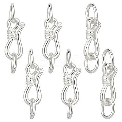 925 Sterling Silver S-Hook Clasps FIND-BC0014-25B-1