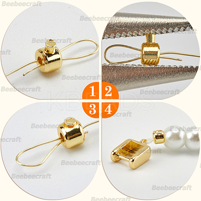 60Pcs 2 Colors Brass Crimp Beads FIND-BBC0004-71-1