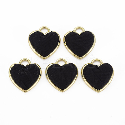 Light Gold Plated Alloy Pendants PALLOY-N154-31C-NR-1