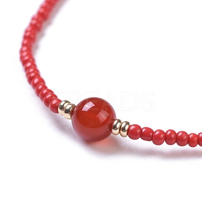 Nylon Thread Braided Anklets AJEW-AN00266-M-1