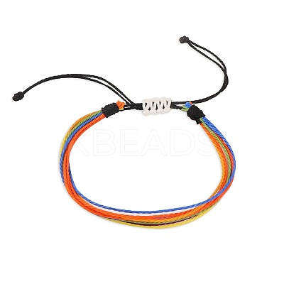 Multi-strand Fibre Wax Threads Braided Bracelet GN8006-2-1