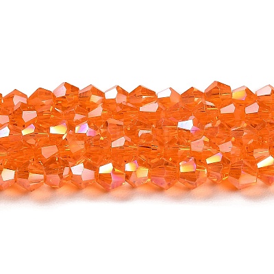 Transparent Electroplate Glass Beads Strands EGLA-A039-T2mm-B11-1