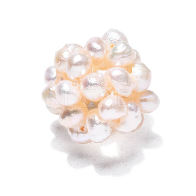 Round Natural Cultured Freshwater Pearl Beads PEAR-N020-04C-1