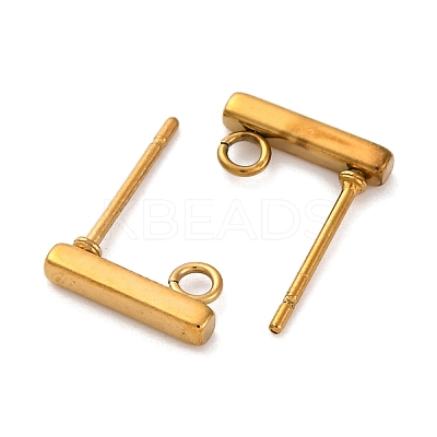 Ion Plating(IP) 316 Stainless Steel Stud Earring Findings X-STAS-E482-03B-G-A-1