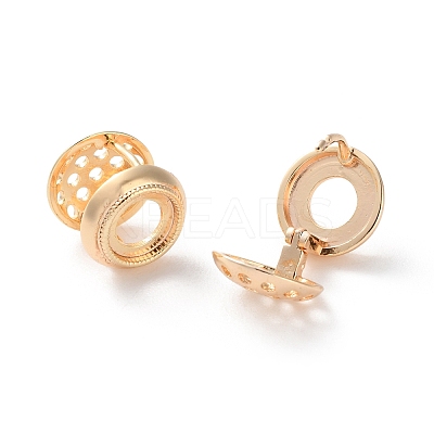 Rack Plating Flat Round Brass Hoop Earrings EJEW-S241-02G-1