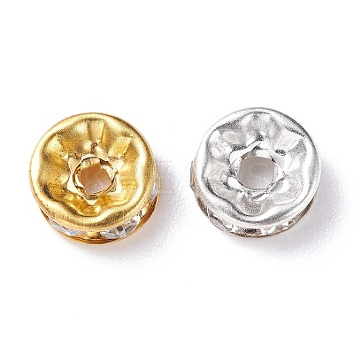Brass Rhinestone Spacer Beads FIND-XCP0001-64-1