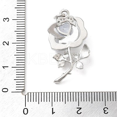 Brass Micro Pave Cubic Zirconia Pendants KK-F877-21P-1