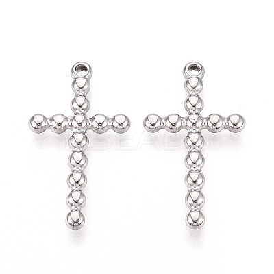 304 Stainless Steel Religion Cross Pendants STAS-T067-34P-1