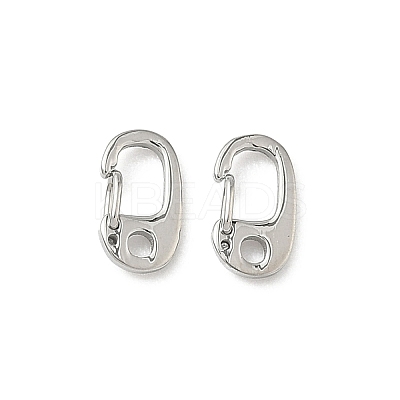 304 Stainless Steel Push Gate Snap Keychain Clasp Findings STAS-L022-566P-1