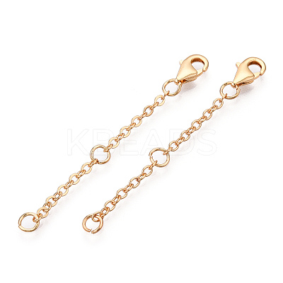 Brass Cable Chain Chain Extender KK-ZX024-35G-B-1