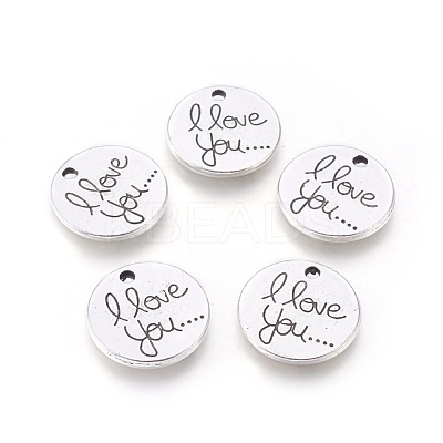 Tibetan Style Valentine's Day Alloy Pendants TIBEP-5411-AS-LF-1