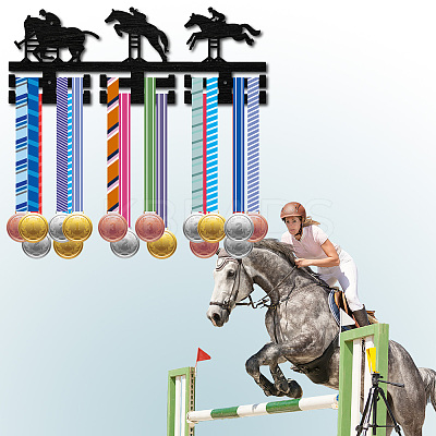Fashion Wood Medal Hanger Holder ODIS-WH0041-137-1
