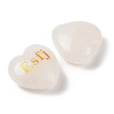 Natural Quartz Crystal Heart Engraving MBTI Figurines Statues for Home Office Desk Decorations X1-G-K353-05P-1