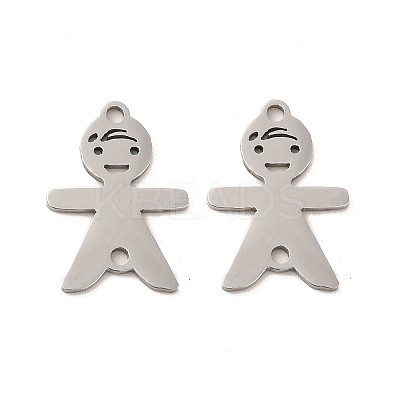 Non-Tarnish 201 Stainless Steel Connector Charms STAS-K251-079P-1