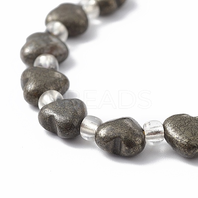 Natural Pyrite Beads Strands G-E590-02-1