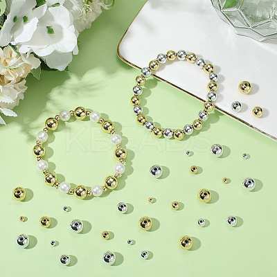 1000Pcs 8 Styles ABS Plastic Beads KY-SP0001-44-1